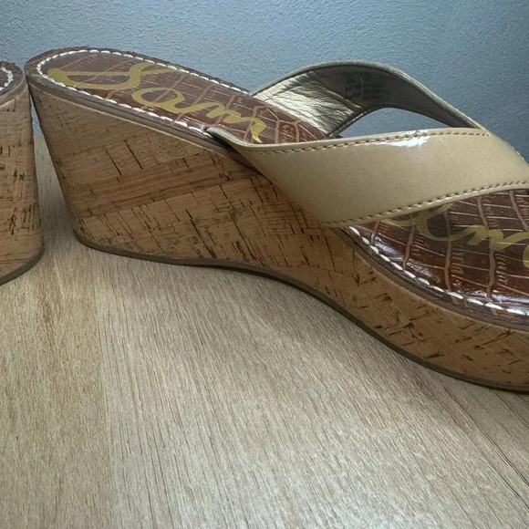 Sam Edelman Romy Platform Wedge Cork Sandal - Picture 6 of 12